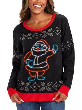 Light-Up Christmas Sweater for Women | Ugly Holiday Pullover with Bright LEDs